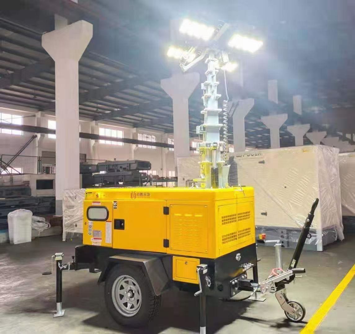 拖挂式伸缩照明车